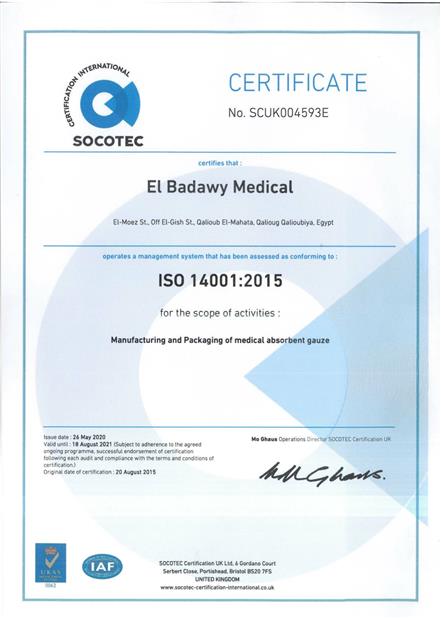 CERTIFICATION OF ISO 14001