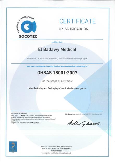 CERTIFICATION OF ISO 18001